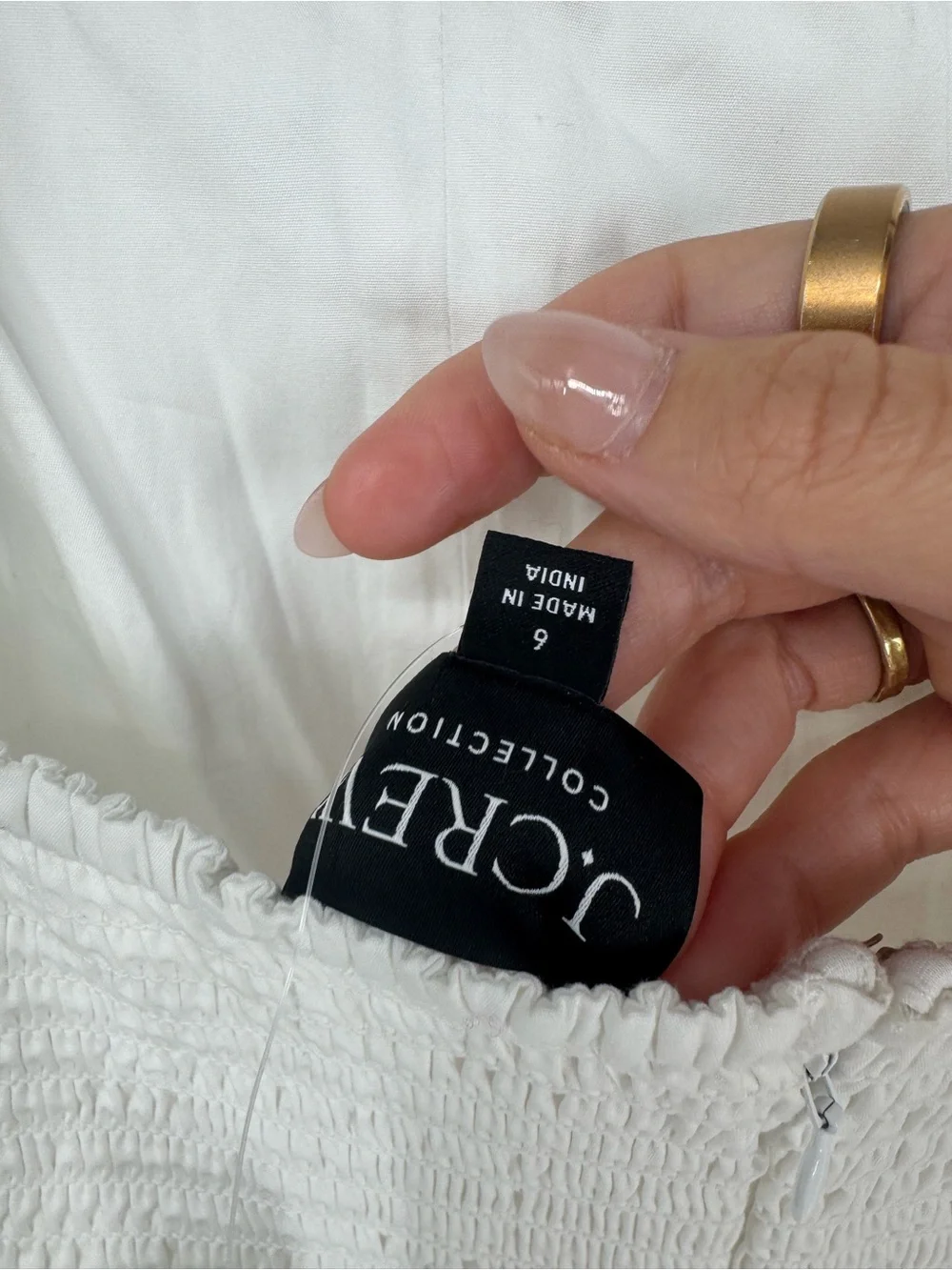 NWT J. Crew Collection Drop-waist Dress Embroidered Poplin Skirt White Size 6